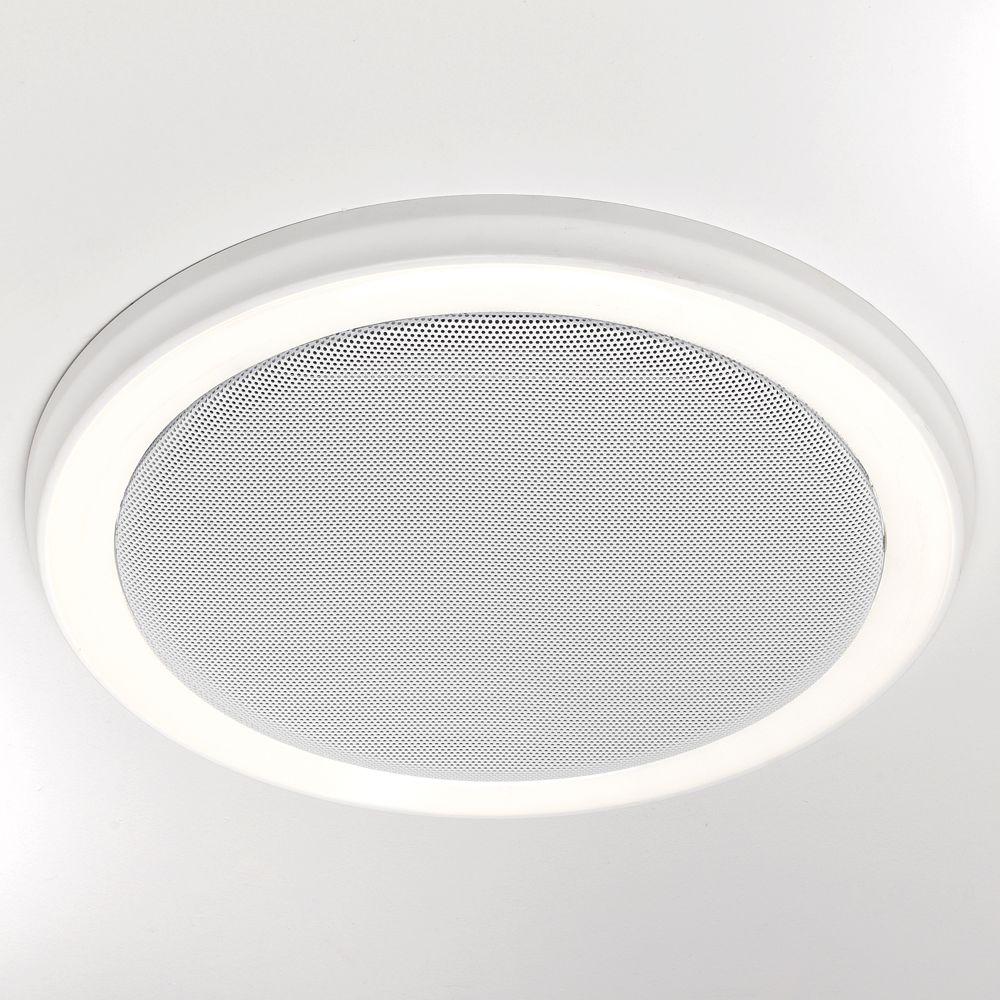 Decorative White 110 Cfm Ceiling Mount, 110 Cfm Bathroom Fan With Light And Speaker